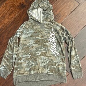 Justice Camouflage Hoodie - Green and Brown